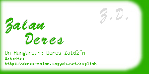 zalan deres business card